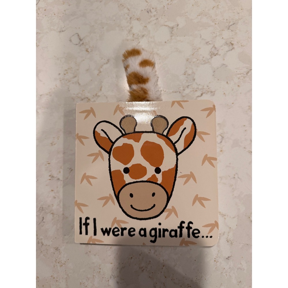Jellycat If I Were A Giraffe Board Book Sensory Plush Tail Anne Wilkinson